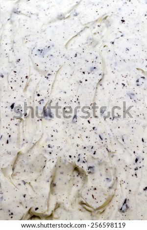 Stracciatella ice cream texture