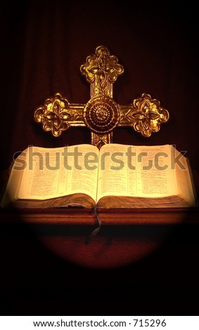 Bible and cross.