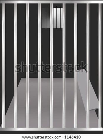 Prison cell, illustration.