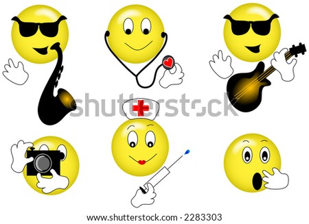 pictures of smiley faces that move. stock vector : Smiley faces