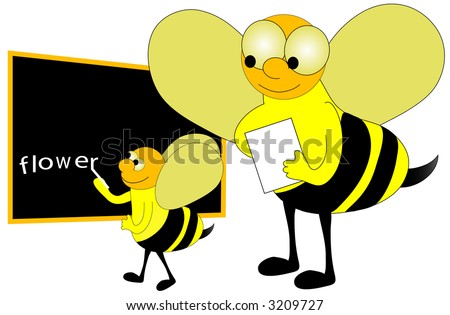 Spelling bee, education clip-art.