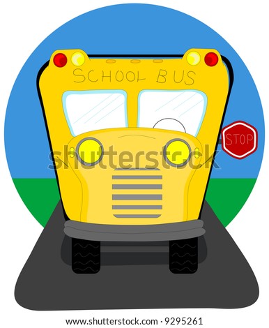 school clip art. School bus clip-art.