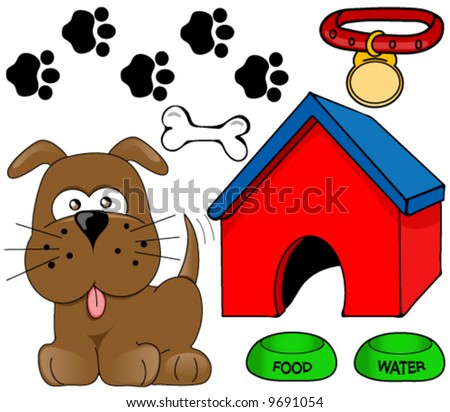 dog bone clipart. clipart dog house. stock