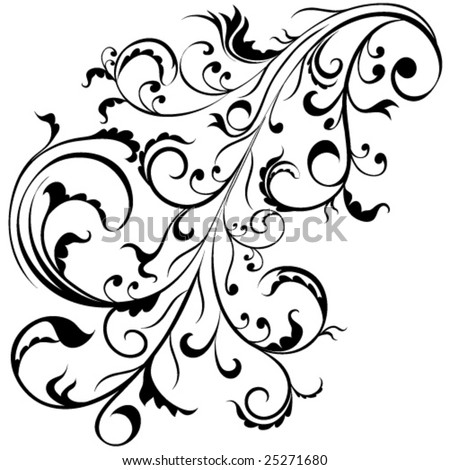 stock vector Abstract tattoo style design element