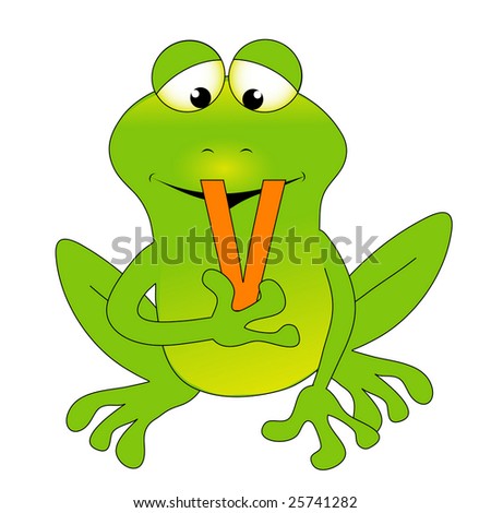 stock photo : V frog.