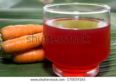 Carrot isolated on leaf
