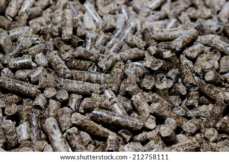 Alternative fuel. Wood pellets made from industrial wood waste