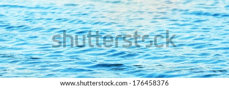 Water surface with shades of cool blue color