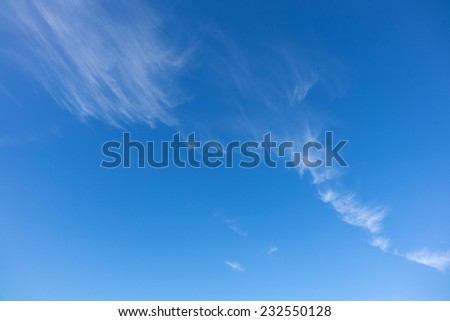 soft blue sky and beautiful gentle cloud