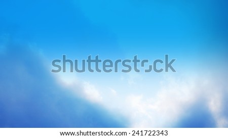 low contrast of sky, sky blue filter