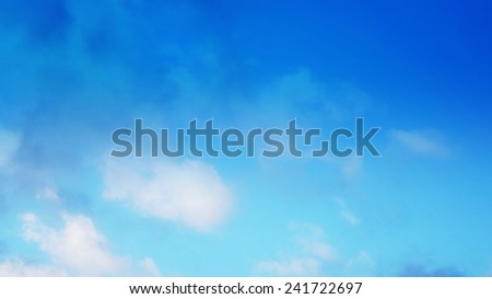 low contrast of sky, sky blue filter