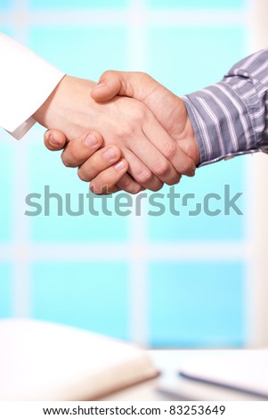handshake in a group after work