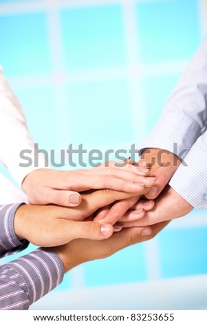 handshake in a group after work