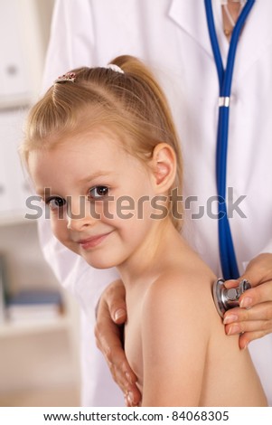 children at a reception at the doctor