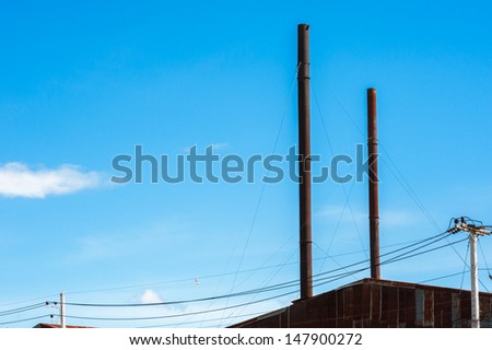 factory with blue sky