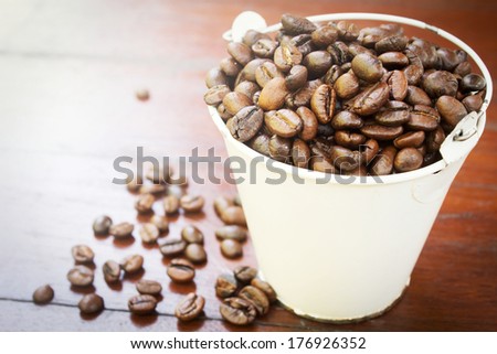 Coffee beans in tank,food and drink.