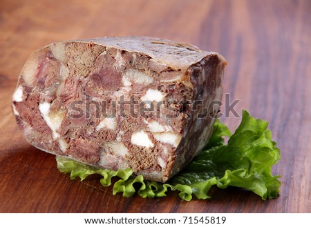 Meat roll with fat and fried