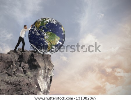 Concept of destruction of the world earth  furnished by NASA