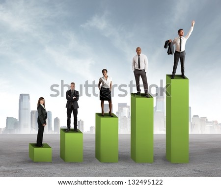 Concept of positive statistics trend of a team Concept of positive statistics trend of a team