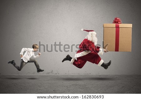 Young Boy Wants A Present From Santa Claus