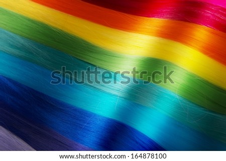 Shiny fashion hair background with rainbow color