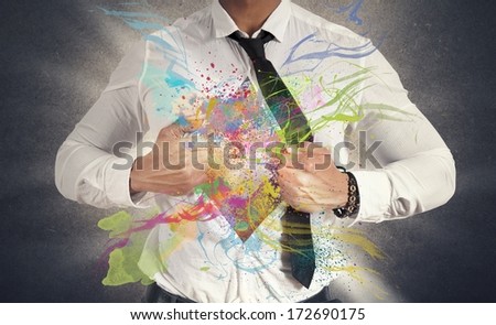 Concept Of Creative Business With Colorful Effect