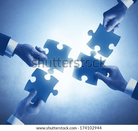 Teamwork And Integration Concept Of A Businesspeople