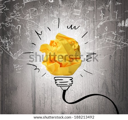 Concept of new idea and innovation concept