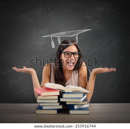 Student after much study arrives at graduation