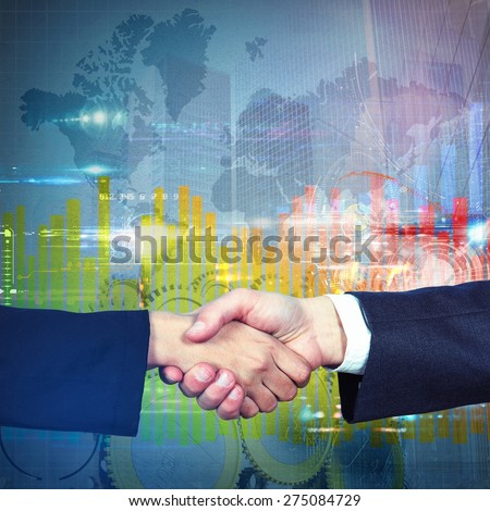 Handshake symbol of an business agreement reached