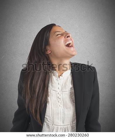 Crazy businesswoman stressed out from work screams