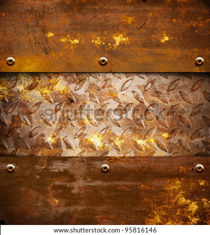 Old rusty brown metal background