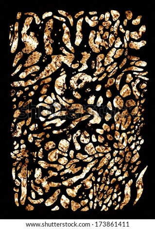 Leopard print on black Leopard print on black