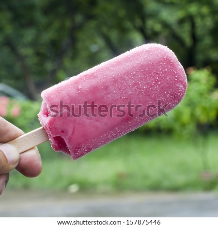 Pink ice cream bars
