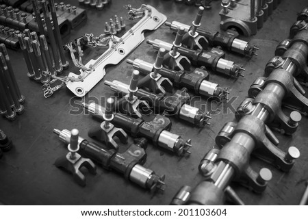 Engine oil injectors Engine spare machine Engine valve cover
