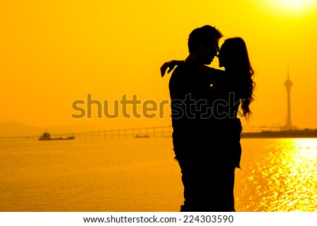 Couples photography Couple silhouette image