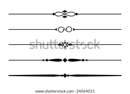 clip art line dividers. stock vector : Dividers and