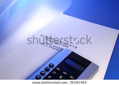 Profits: income tax, tax consultant (german language), with calculator