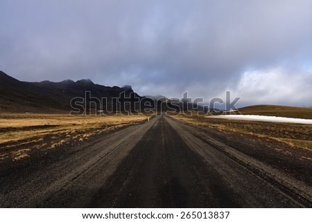 Rocky Road Offroad Track in South Iceland/ Rocky Road Landscape