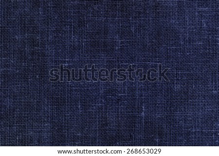 Dark Blue Linen Fabric Texture Background/ Blue Textile