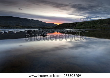Iceland Landscape Sunset Reflections/ Iceland