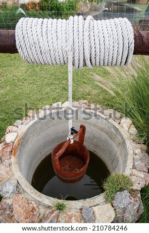 Water Well With Pulley and Bucket