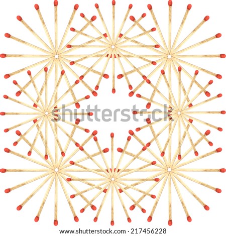 red match isolated on a white background