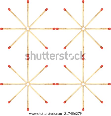 red match isolated on a white background