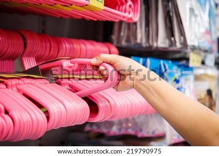 Close up woman shopping in department store
