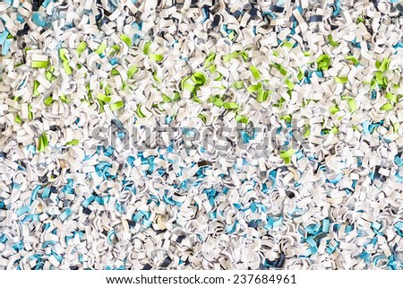 Waste paper from Binding Machines use as background