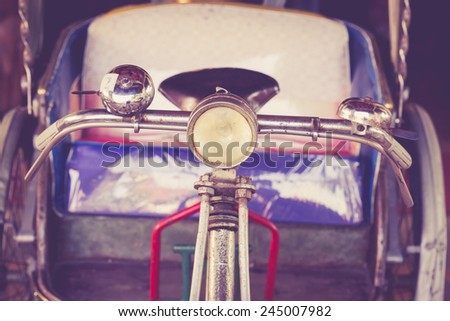 Close up vintage bicycle
