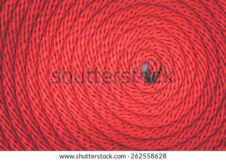 Macro Texture of red rope for background