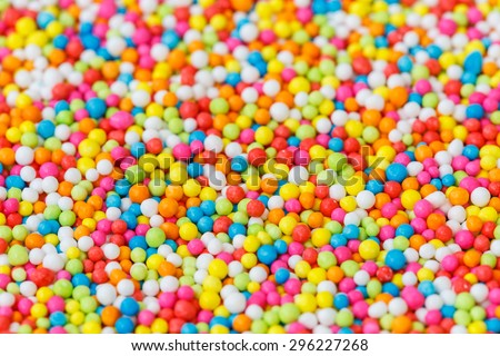 Macro pattern colorful sugar for texture and background
