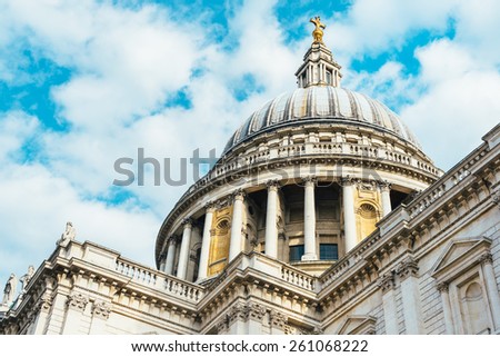 Famous St. Paul\'s Cathedral church, London, United Kingdom.